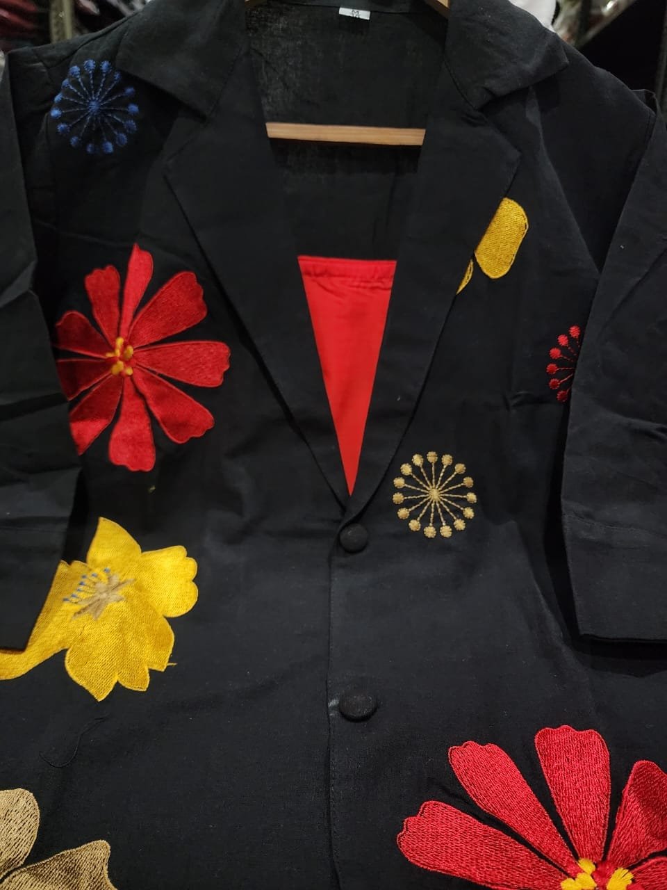 Vibrant Three-Piece Embroidered Cotton Ensemble